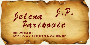 Jelena Paripović vizit kartica